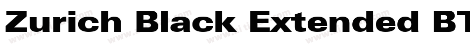 Zurich Black Extended BT字体转换